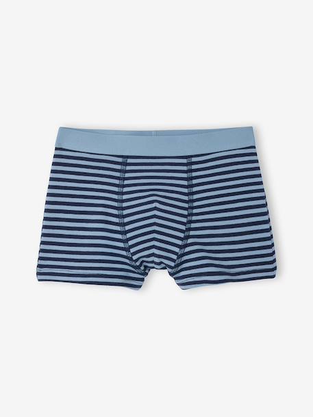 Set van 5 boxershorts voor jongens met haaien grijsblauw - vertbaudet enfant 