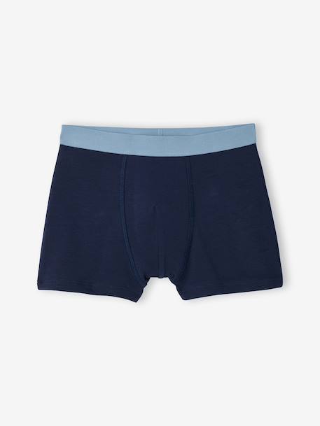 Set van 5 boxershorts voor jongens met haaien grijsblauw - vertbaudet enfant 