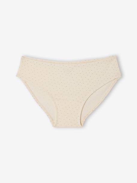 Lot de 5 culottes fille côtelées écru - vertbaudet enfant 