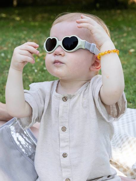 Lunettes 0-9 mois bandeau Baby coeur menthe+rose pâle - vertbaudet enfant 
