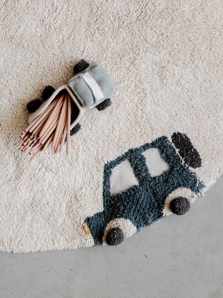 Wasbaar tapijt Wielen beige - vertbaudet enfant 