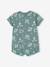 Combinaison courte bébé jersey bleu canard+écru - vertbaudet enfant 
