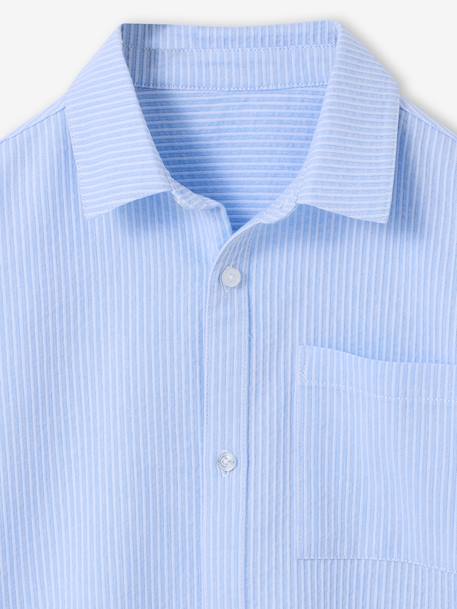 Chemise manches longues coton rayé bleu - vertbaudet enfant 