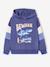 Sweat capuche imprimé blanc chiné+bleu ardoise+gris chiné - vertbaudet enfant 