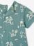 Combinaison courte bébé jersey bleu canard+écru - vertbaudet enfant 