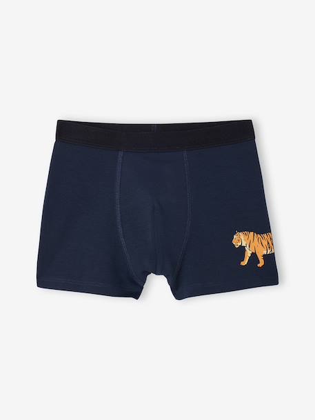 Set van 5 boxershorts voor jongens met jungleprint Engels groen - vertbaudet enfant 
