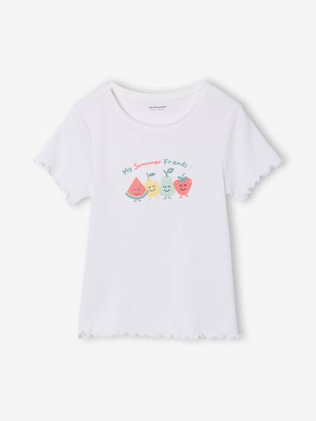 Set pyjama's voor meisjes met lange mouwen ecru - vertbaudet enfant 