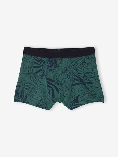 Lot 5 boxers enfant garçon jungle vert anglais - vertbaudet enfant 