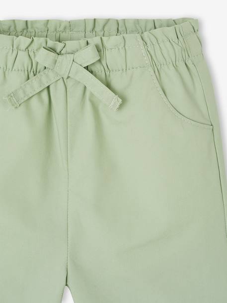 Pantalon large coton pistache - vertbaudet enfant 