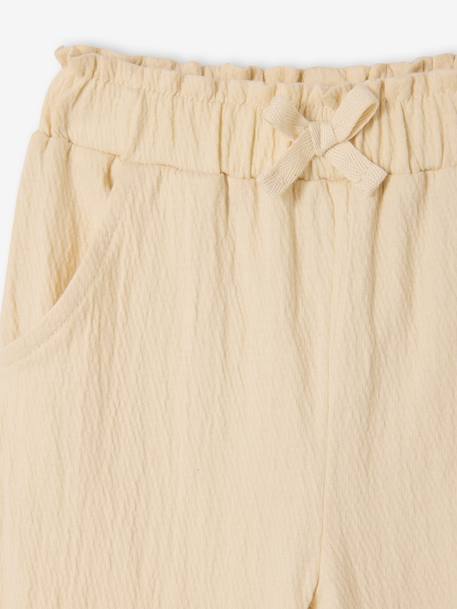Pantalon bébé fille maille froissée écru - vertbaudet enfant 