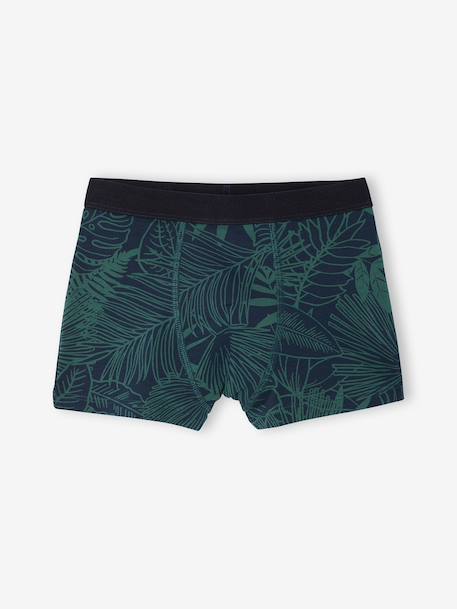 Set van 5 boxershorts voor jongens met jungleprint Engels groen - vertbaudet enfant 