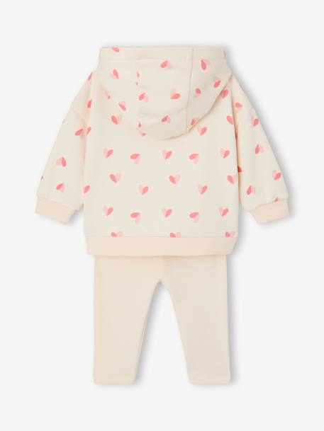 Ensemble sweat capuche legging écru - vertbaudet enfant 