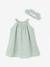 Robe broderie anglaise accessoire assorti vert sauge - vertbaudet enfant 