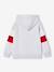 Sweat capuche imprimé blanc chiné+bleu ardoise+gris chiné - vertbaudet enfant 