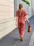 Combinaison de grossesse en gaze de coton bio terracotta - vertbaudet enfant 