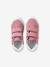 Baskets enfant fille cuir à scratchs bordeaux+or+rose - vertbaudet enfant 