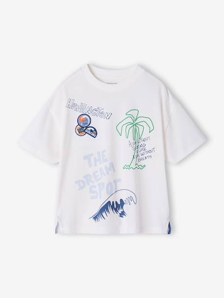 T-shirt manches courtes surf écru - vertbaudet enfant 