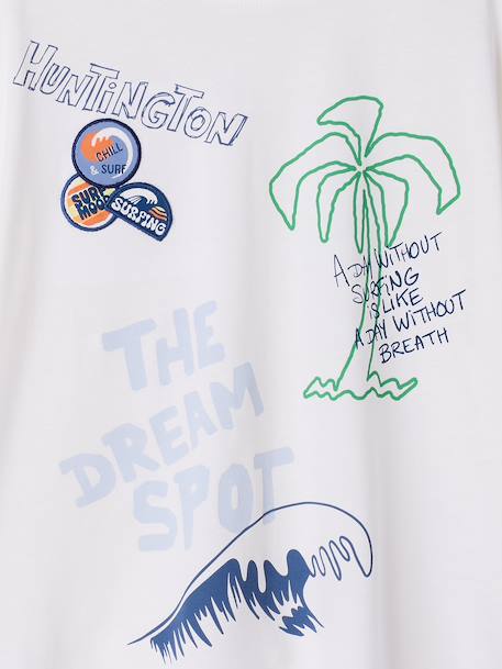 T-shirt met korte mouwen surf ecru - vertbaudet enfant 