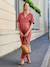 Combinaison de grossesse en gaze de coton bio terracotta - vertbaudet enfant 