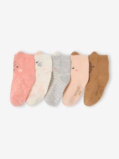 -Lot 5 chaussettes bébé fille