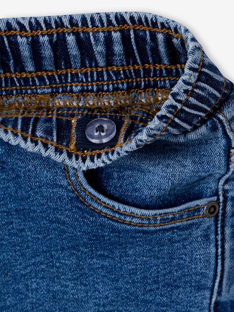 Set van 2 slim-fit jeans met elastische en verstelbare taille denimgrijs+double stone+stone - vertbaudet enfant 