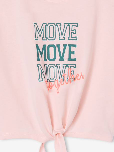 T-shirt manches courtes sport rose pâle - vertbaudet enfant 