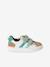 Baskets enfant cuir scratchs bleu jean+lot bleu+lot vert+marine - vertbaudet enfant 