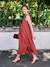 Robe longue grossesse et allaitement terracotta - vertbaudet enfant 
