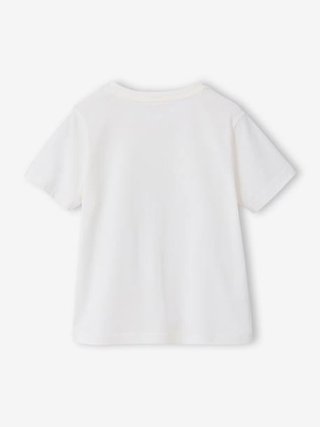 Tee-shirt garçon motif à sequins réversibles blanc+bleu nuit+bleu océan+écru+vert d'eau - vertbaudet enfant 