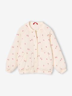 -Blouson matelassé style bomber en gaze de coton fille