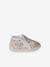 Canvas sloffen met rits voor baby's beige+lichtroze+vanille+wit, bedrukt - vertbaudet enfant 