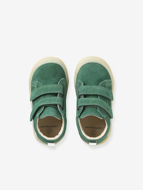 Chaussures premiers pas bébé velcro beige+bleu+bleu électrique+bleu océan+lot beige+lot marron+lot vert+marron+ocre+vert+vert sauge - vertbaudet enfant 