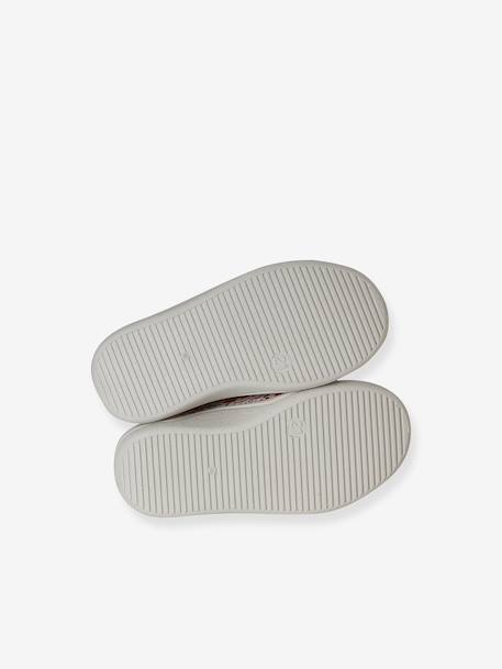 Canvas sloffen met rits voor baby's beige+lichtroze+vanille+wit, bedrukt - vertbaudet enfant 