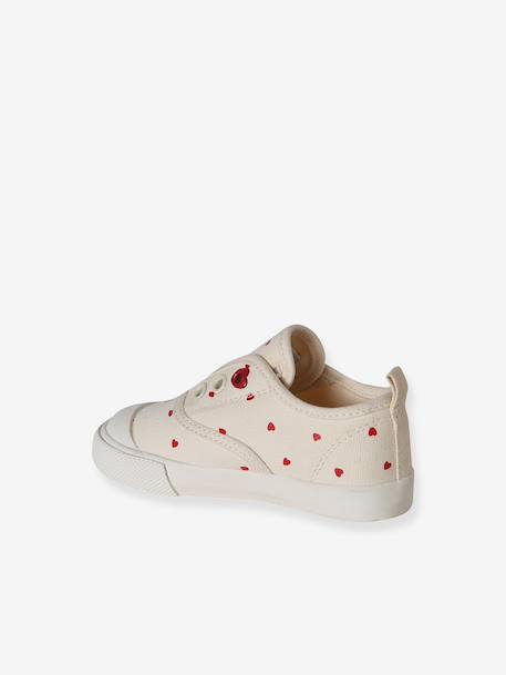 Stoffen elastische babysneakers beige, bedrukt+roze, bedrukt - vertbaudet enfant 