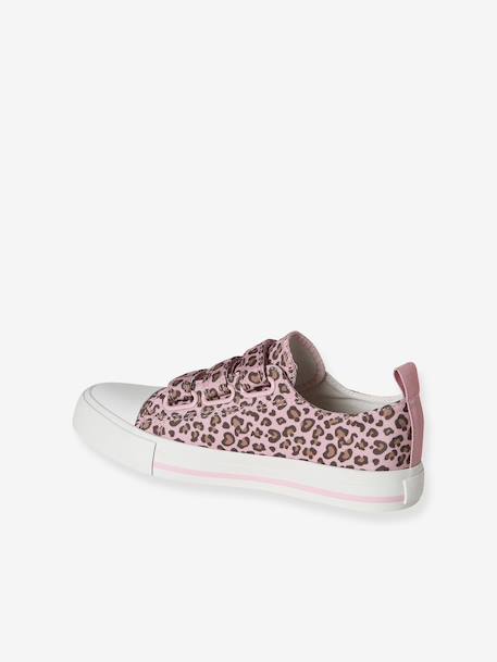 Baskets scratchées toile imprimée enfant beige imprimé+rose imprimé - vertbaudet enfant 