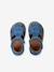 Sandales bébé fermées cuir à scratchs bleu jean+sable - vertbaudet enfant 