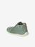 Chaussons bébé cuir souple zip marron+vert sauge - vertbaudet enfant 