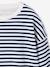 Sweat coupe large marine+marron+vanille - vertbaudet enfant 