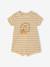 Combinaison courte bébé jersey bleu canard+écru - vertbaudet enfant 