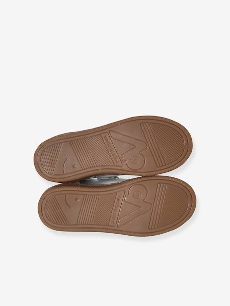 Basket fille lacets élastiqués et scratchs argent - vertbaudet enfant 