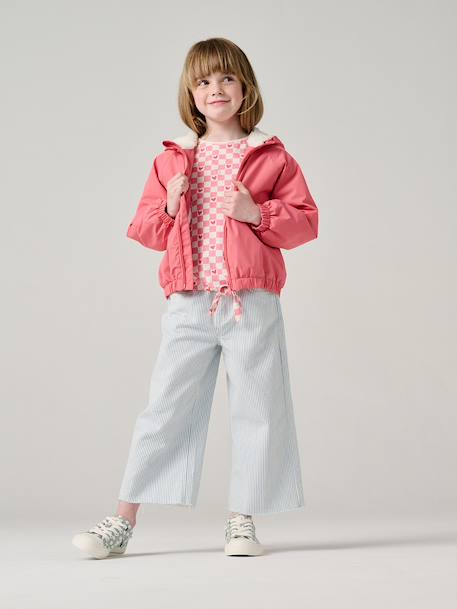 Pantacourt fille coton rayé bleu - vertbaudet enfant 
