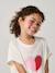 T-shirt fille motifs sequins écru+lilas+vert d'eau - vertbaudet enfant 