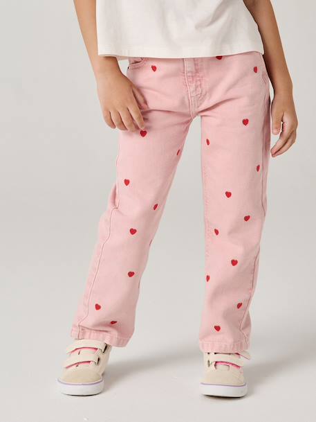 Fille-Pantalon mom fille brodé