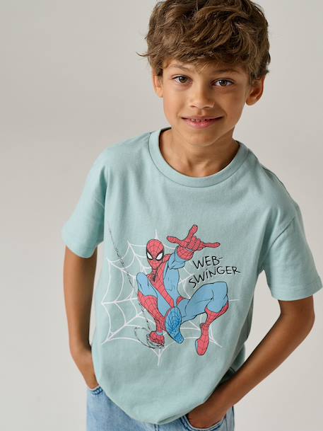 T-shirt Spiderman bleu grisé - vertbaudet enfant 