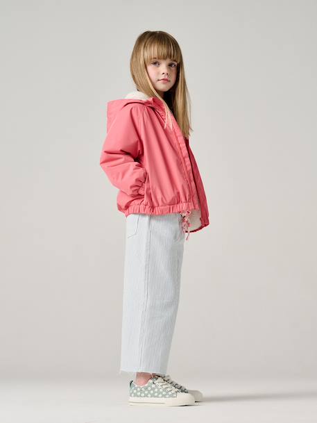 Pantacourt fille coton rayé bleu - vertbaudet enfant 
