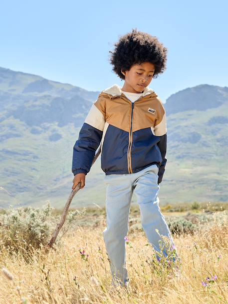 Coupe vent garçon doublé sherpa noix de pécan - vertbaudet enfant 