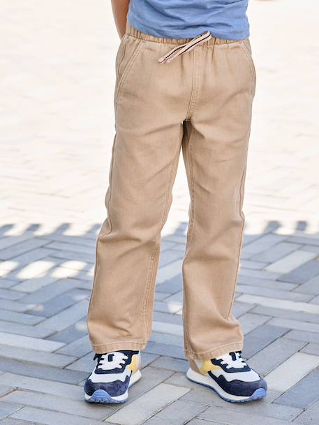 Pantalon garçon  fluide facile à enfiler garçon beige+bleu moyen+bleu nuit+terracotta+vert sauge - vertbaudet enfant 