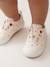 Stoffen elastische babysneakers beige, bedrukt+roze, bedrukt - vertbaudet enfant 