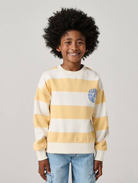 Garçon-Sweat garçon rayé motif placé