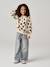 Sweat fille motifs fantaisie beige imprimé+blanc imprimé+rose+vanille - vertbaudet enfant 